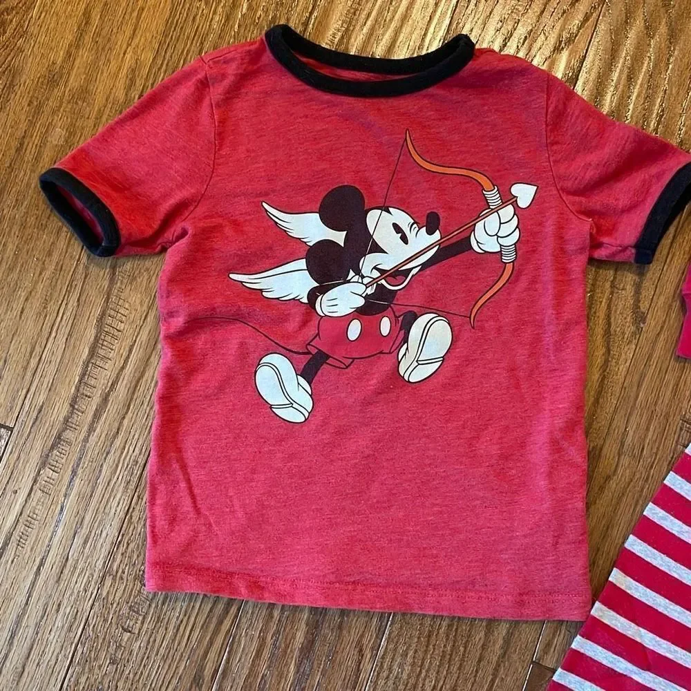 4t love themed pajama and shirt bundle set